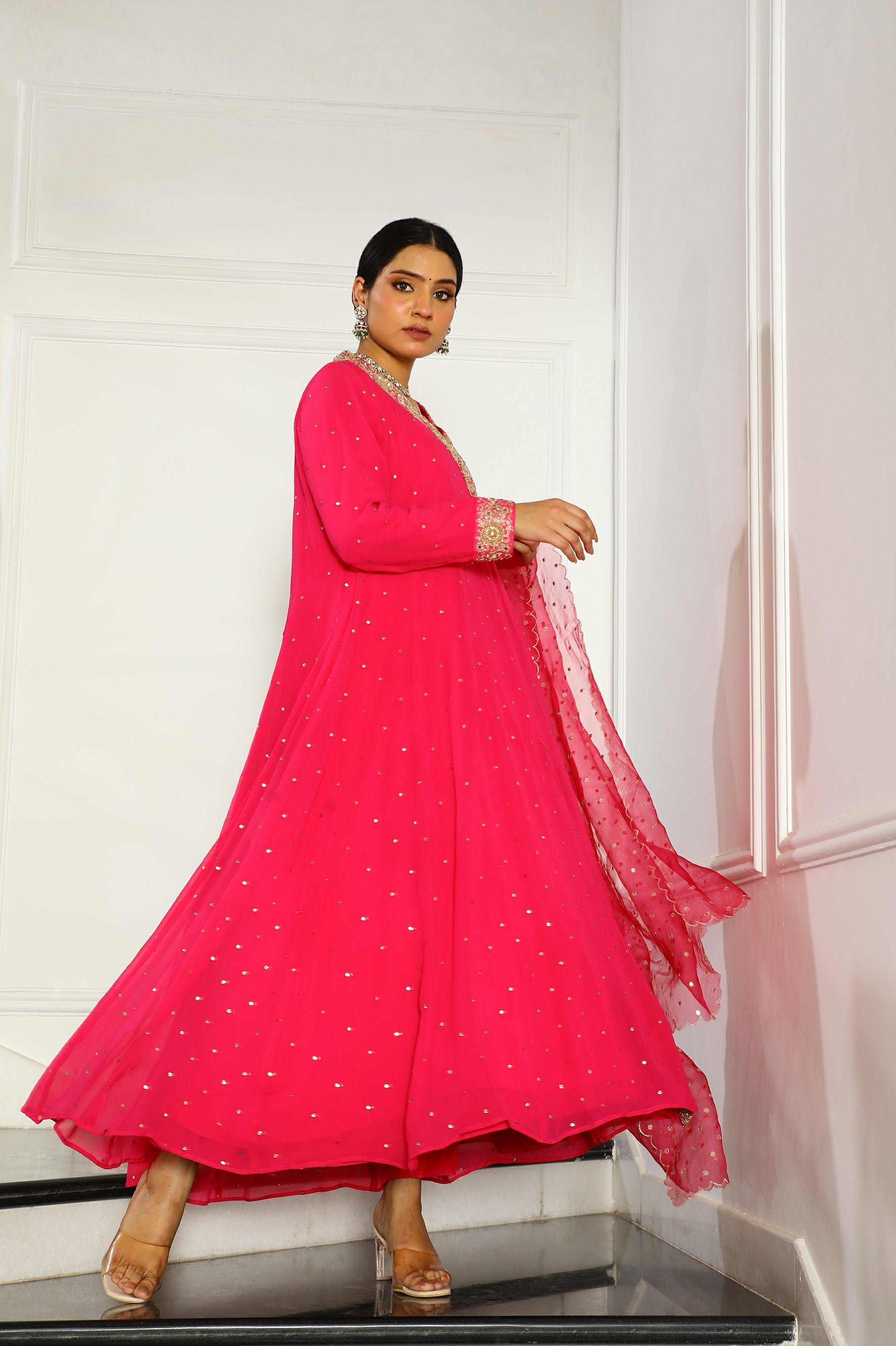 SULTANA UPARA SILK ANARKALI SET