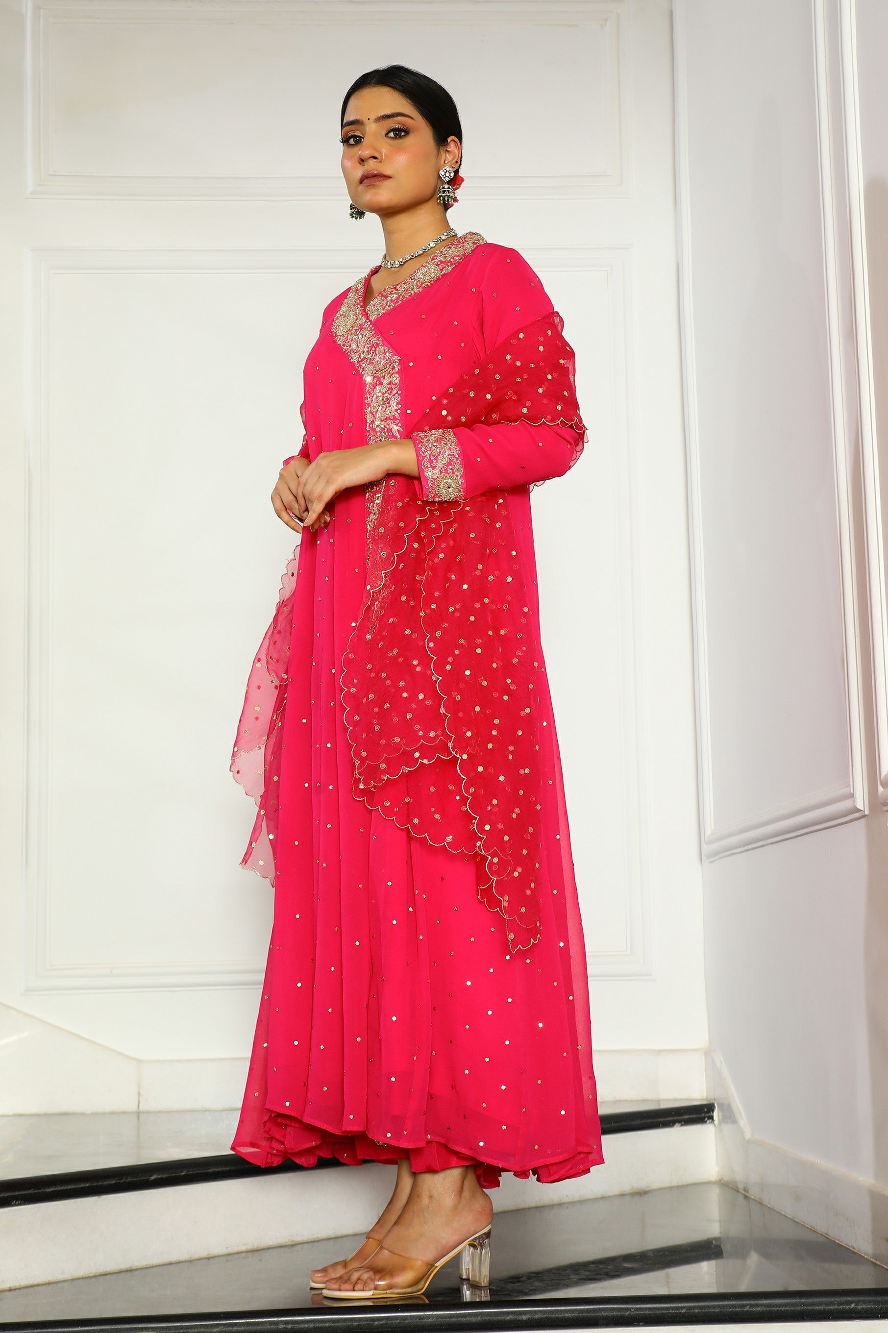 SULTANA UPARA SILK ANARKALI SET