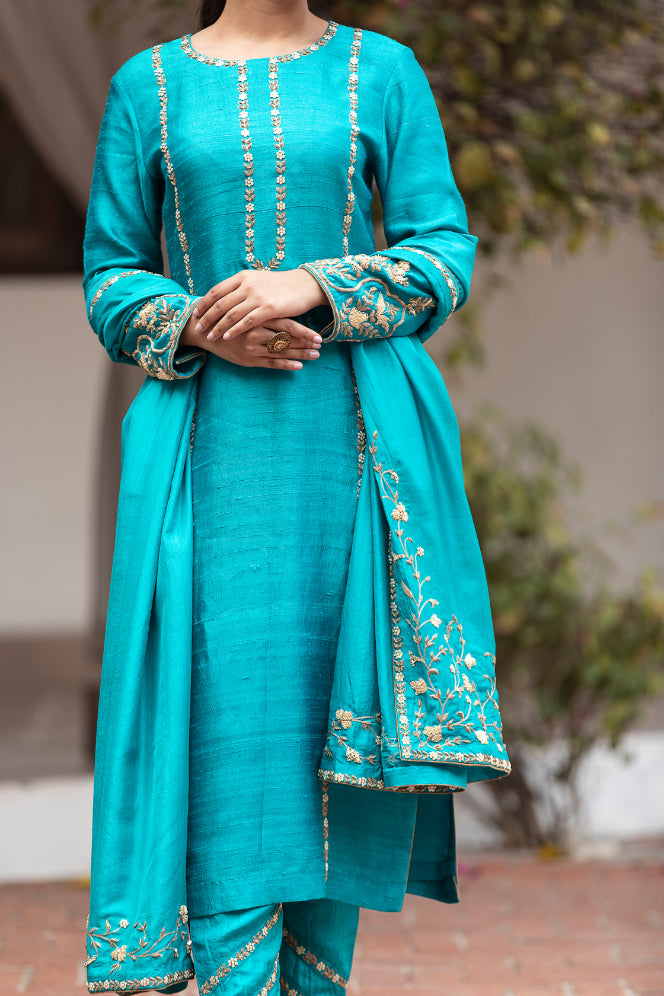 FERIHA SILK KURTA SET