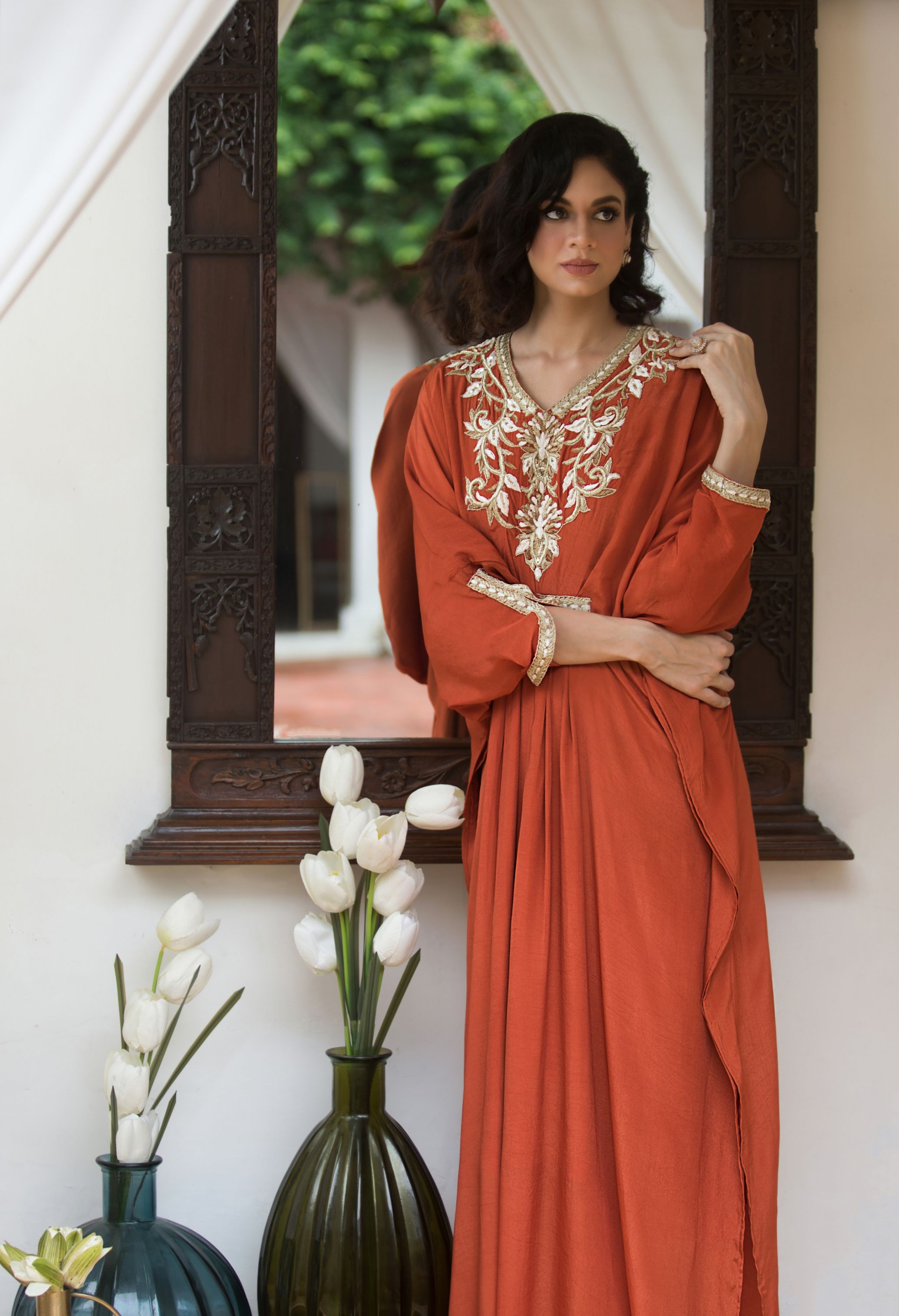 GUL CREPE KAFTAN