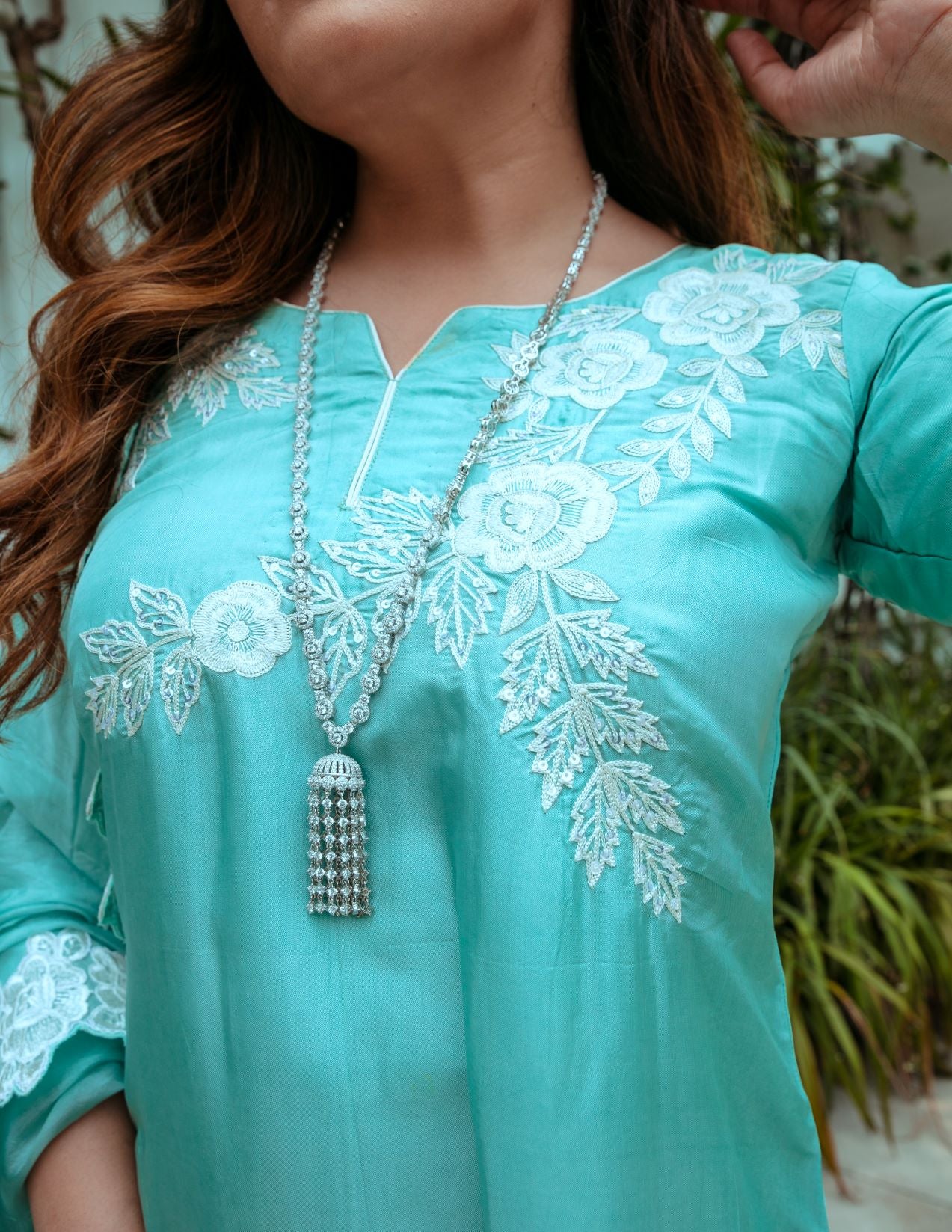 ANABIA UPARA SILK KURTA SET