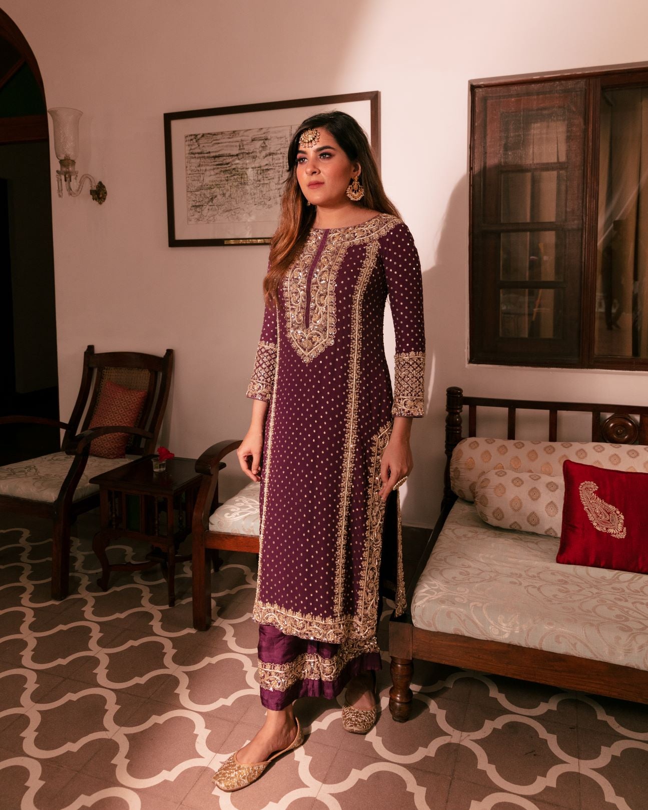 NAAZ SILK KURTA SET